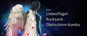 Liebesflügel-Rucksack-Gleitschirm-Kombo