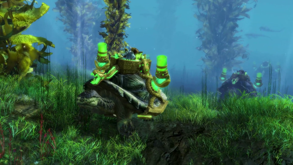 Belagerungs-Schildkröte unter Wasser