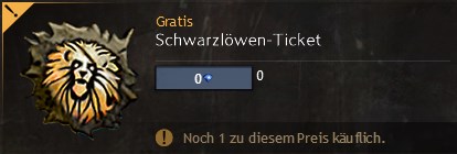 Kostenloses Schwarzlöwen-Ticket im Edelsteinshop