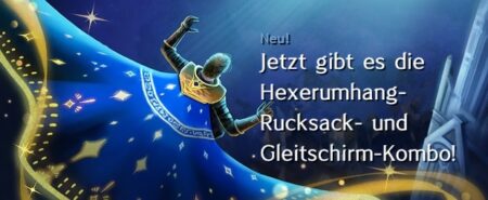 Hexerumhang-Rucksack- und Gleitschirm-Kombo titelbild