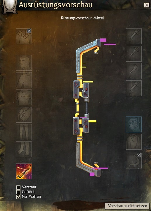 retro geschmiedeter langbogen