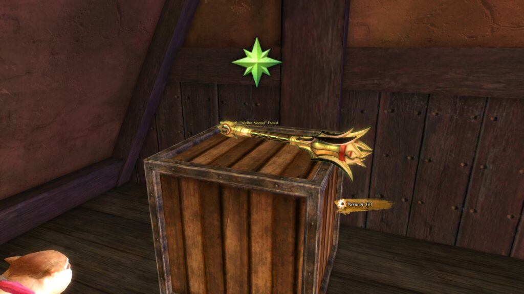 Weißer Mantel Fackel