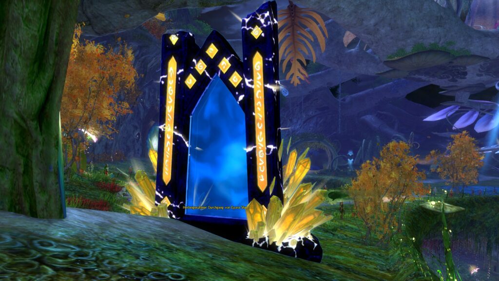 Kristallrunen Durchgang eingefärbt hinten