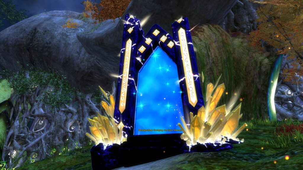 Kristallrunen Durchgang eingefärbt vorne