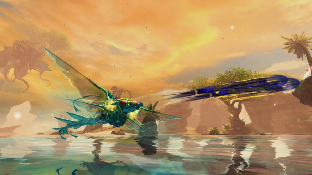 Libellen-Schweberochen feuert Torpedos nach vorne