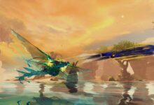 Libellen-Schweberochen feuert Torpedos nach vorne