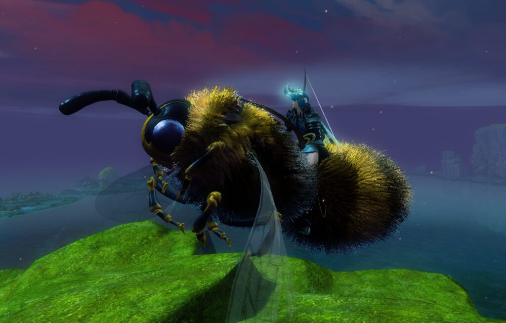 Flauschige Biene-Schweberochen original