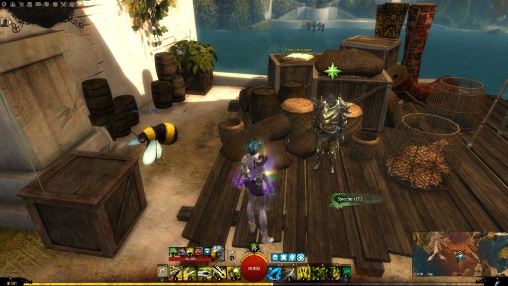 Dock-Unterlagen hinter Canach