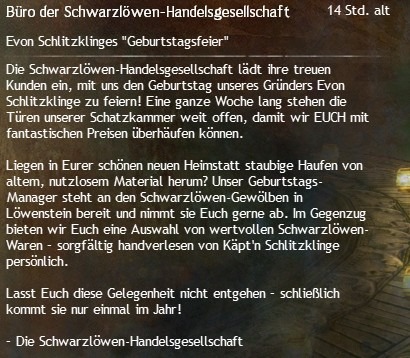 Einladung Geburtstag Evon Schlitzklinge