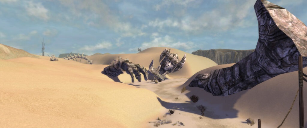 Staute kaputt im Sand