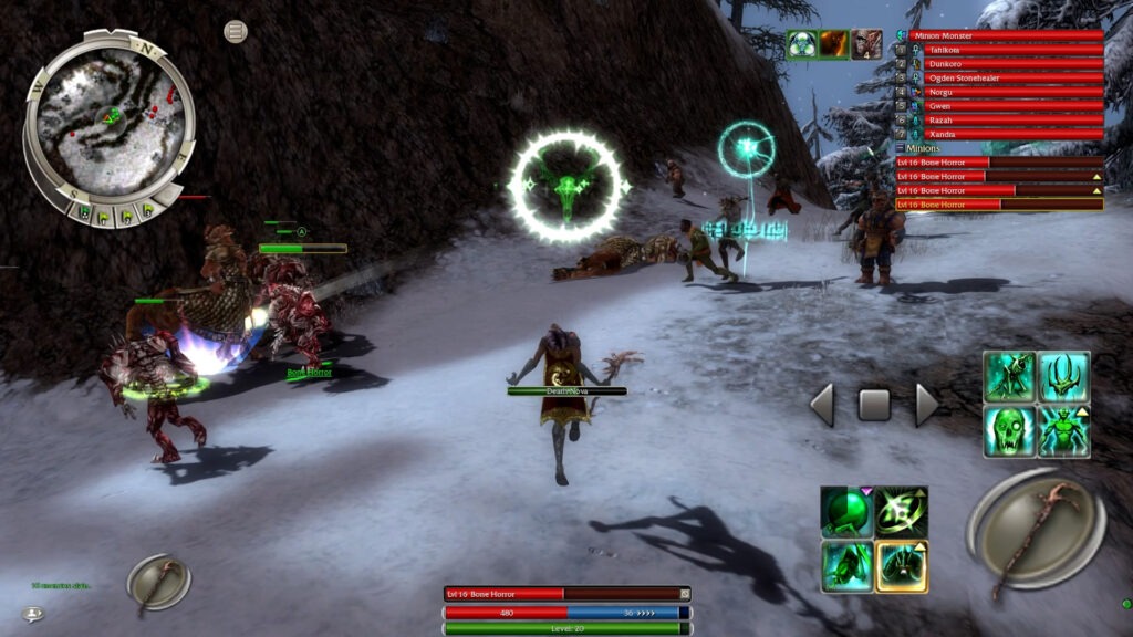 Nekromant beschwört AOE Effekt